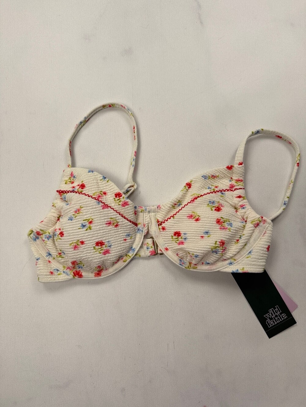 Wild Fable Floral Bra Cream Modern Feminine - Womens XS (0-2)